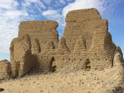 エジプト砂漠の遺跡